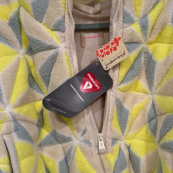 FP Movement by Free People Geometric Yellow and Gray Teddy Jacket - Picture 10 of 16